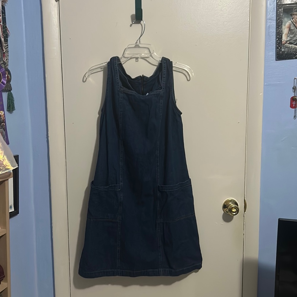 Match Made in the USA Jean Navy Blue Sleeveless 12 Dress